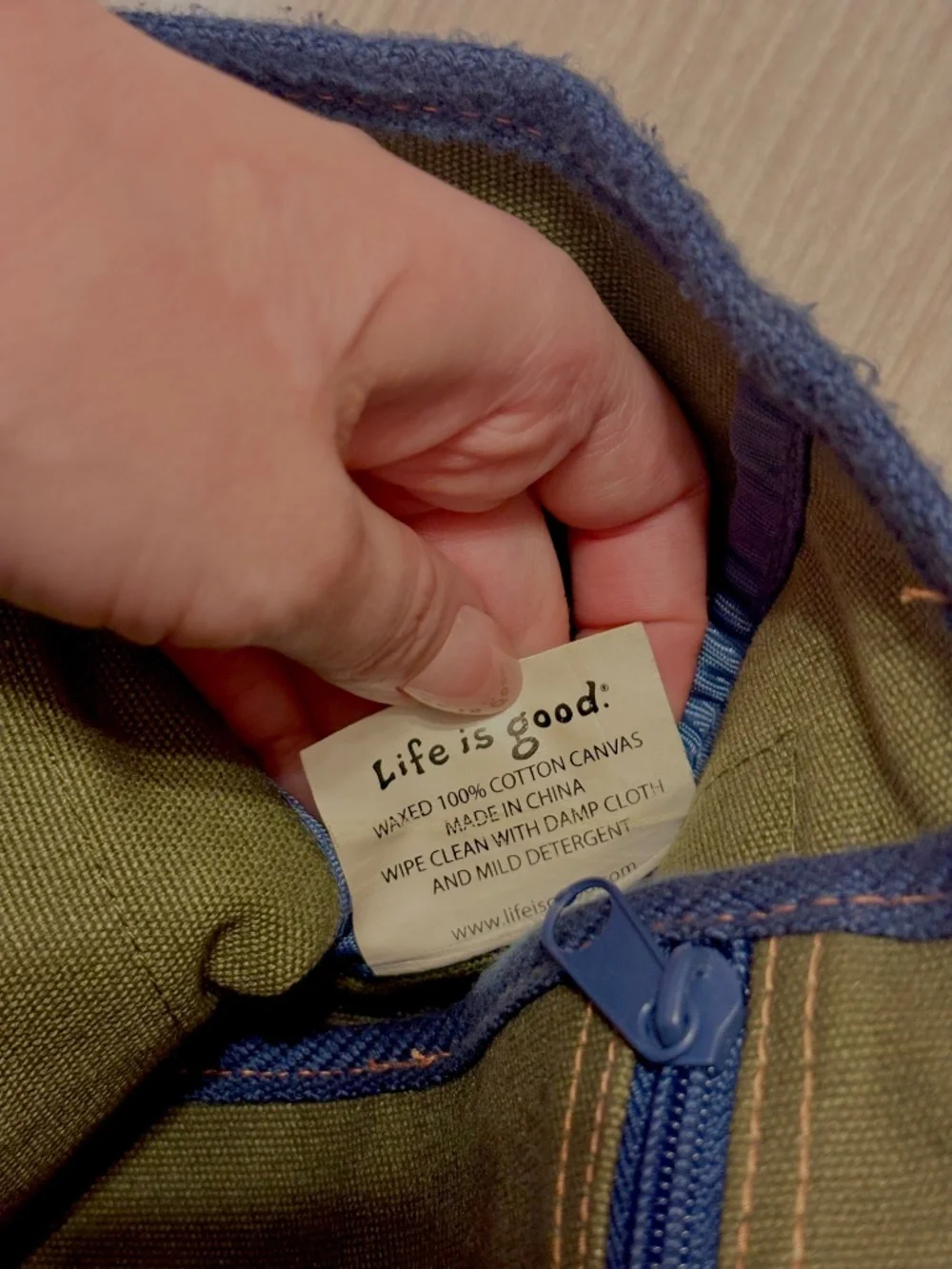 Life is Good Heavy Canvas Tote Bag Granola Outdoor Hiking Fisherman 100% Cotton